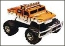 a toy version of an orange off-road truck